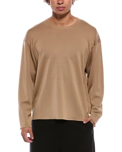 Pangaia Wool Crewneck Sweater In Brown