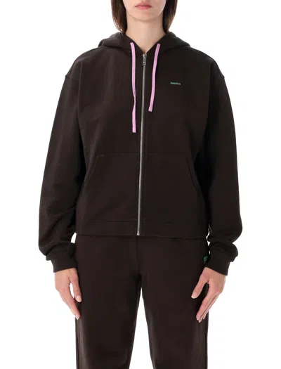 Pangaia Zip-up Hoodie In Brown