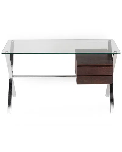 Pangea Home 1 Compartment Beverli Desk In Brown