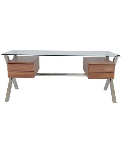 Pangea Home 2 Compartment Beverli Desk In Black