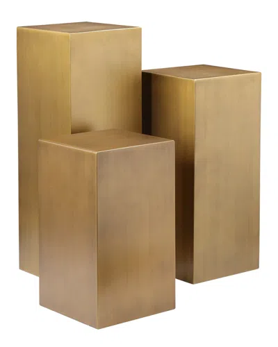 Pangea Home 3pc Miami Pedestals In Gold
