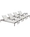 Pangea Home 4 Sally Lounger & 4 Side Table