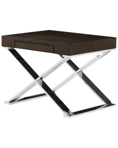 Pangea Home Alexa Side Table In Brown