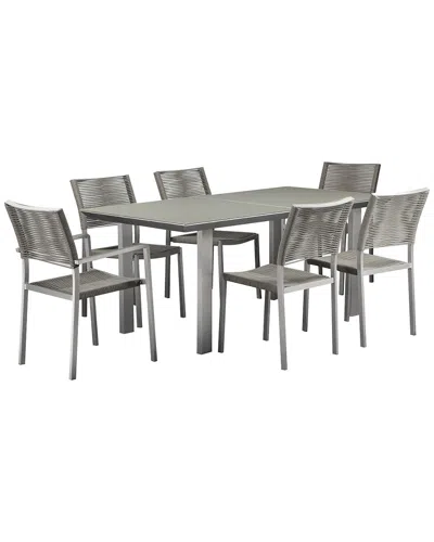Pangea Home Bella 7pc Outdoor Dining Table In Gray