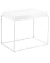 Pangea Home Bixby Side Table In White