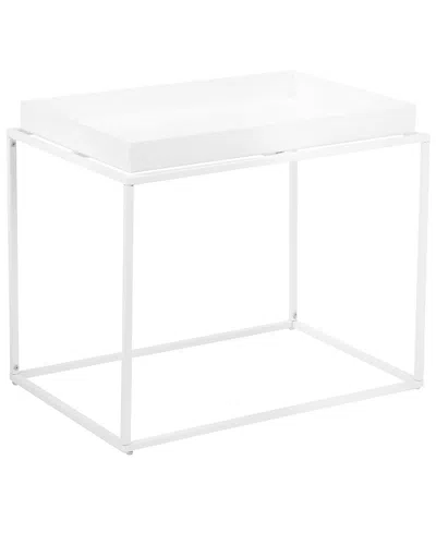 Pangea Home Bixby Side Table In White