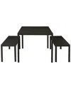 Pangea Home Breeze 3pc Set  Frame In Black