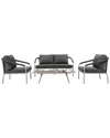 Pangea Home Chelsea 4pc Sofa Set