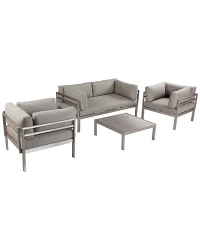 Pangea Home Cloud 4pc Outdoor Sofa Set In Brown