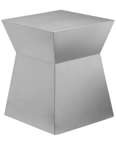 Pangea Home Cubix Hour Glass Side Table In Gray