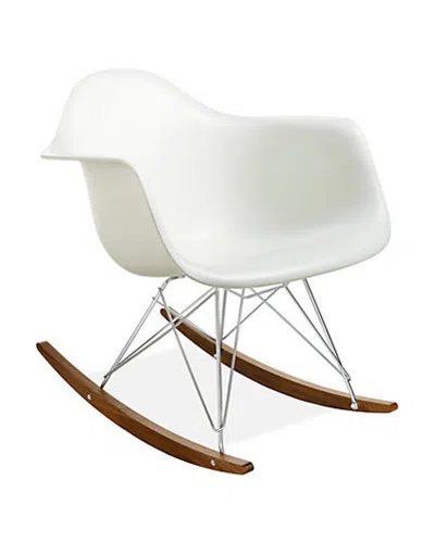 Pangea Home Daisy Rocking Chair In White