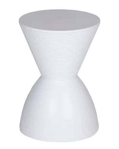 Pangea Home Dango Side Table In White