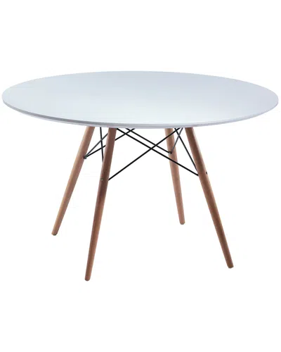 Pangea Home Daphney Round Dining Table In White