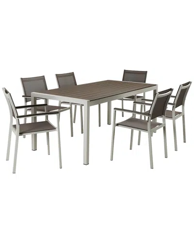 Pangea Home David 7pc Dining Set In Brown
