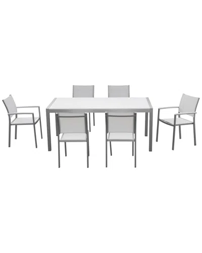 Pangea Home David 7pc Dining Set In White