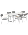 Pangea Home Dean 7pc Outdoor Dining Set In Gray
