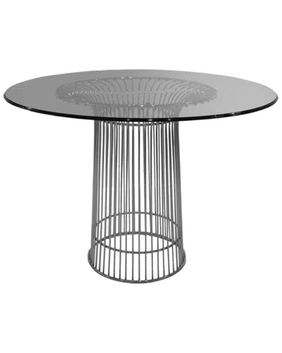 Pangea Home Florence Dining Table In Silver