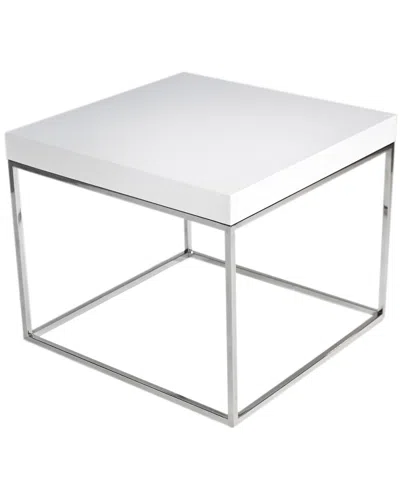 Pangea Home Fred Side Table In Burgundy