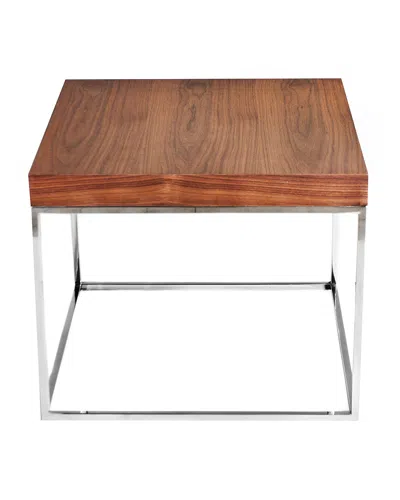 Pangea Home Fred Side Table In Brown