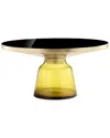Pangea Home Gbelinda Coffee Table Yellow Glass In Gold