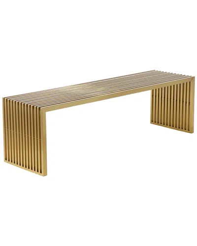 Pangea Home Gold Brushed Luxe Bench