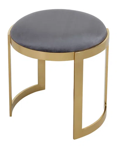Pangea Home Gold Frame Orion Stool In Gray