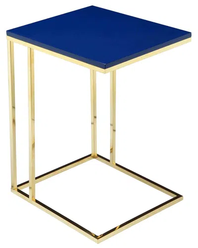 Pangea Home Gold Fred Tray Table In Blue