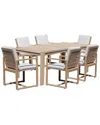 Pangea Home Harbor 7pc Dining Set In Beige