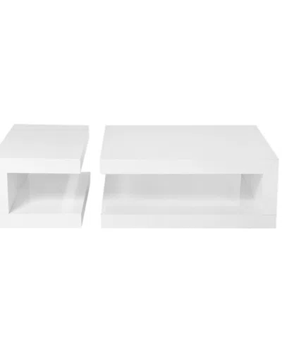 Pangea Home Heddy Coffee Table In White