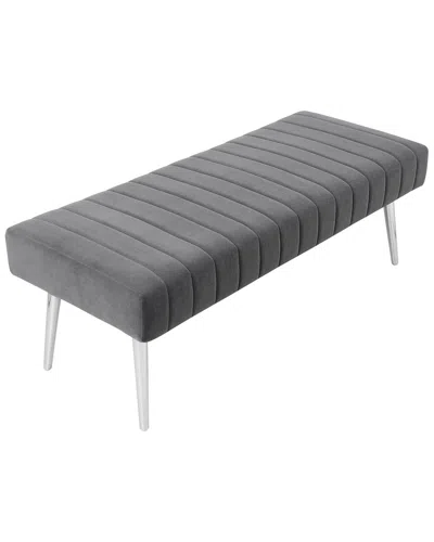Pangea Home Hilda Bench In Gray
