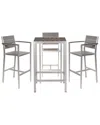 Pangea Home 5pc Arm Barstool Set In Grey