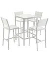 Pangea Home Indoor/outdoor Betty 5pc Bar Set In White