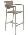 Pangea Home Betty Set Of 4 Arm Bar Stools In Grey