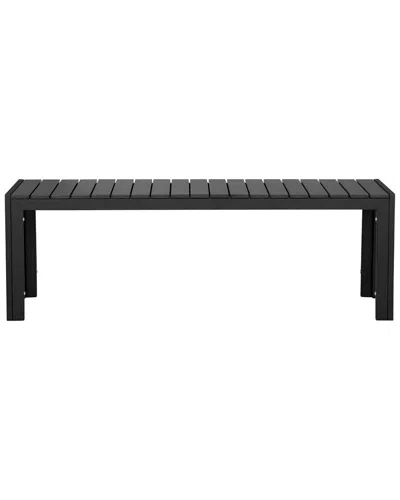 Pangea Home Indoor/outdoor Breeze Bench In Black