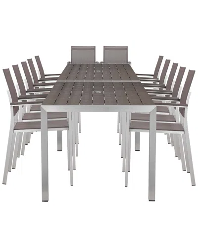 Pangea Home Indoor/outdoor David 14pc Dining Set In Gray