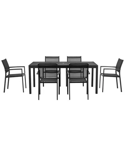 Pangea Home Indoor/outdoor David 7pc Dining Set In Black