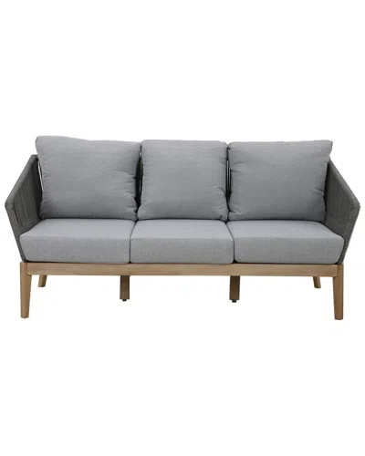 Pangea Home Indoor/outdoor Diego Three Seater Sofa In Gray