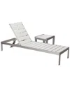 Pangea Home Indoor/outdoor Joseph Lounger & Side Tables In White