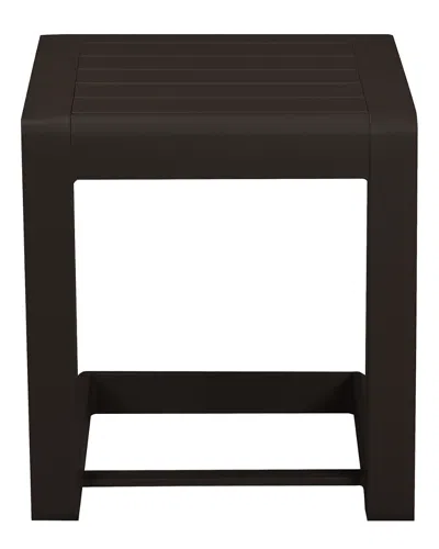 Pangea Home Indoor/outdoor Leaf Side Table In Black