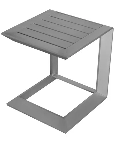 Pangea Home Indoor/outdoor Leaf Side Table In Gray