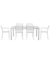 Pangea Home Indoor/outdoor Roy 7pc Dining Set In White