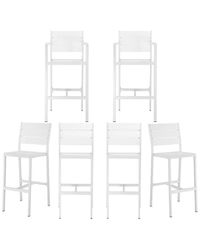 Pangea Home Indoor/outdoor Set Of 2 Betty Bar Stools In White