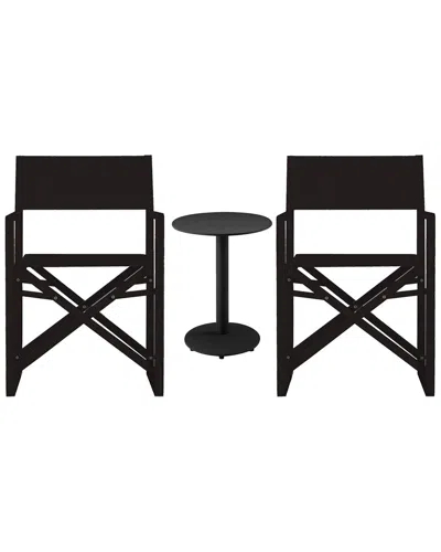 Pangea Home Sunset 3pc Bistro Set In Black