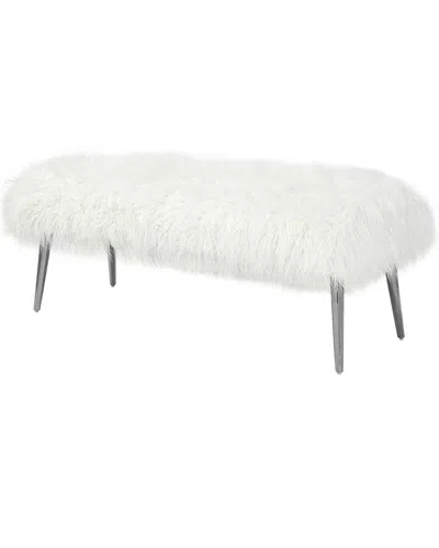Pangea Home Lammy Bench In White