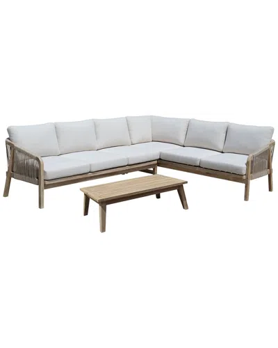 Pangea Home Lola 3pc Sectional In Neutral