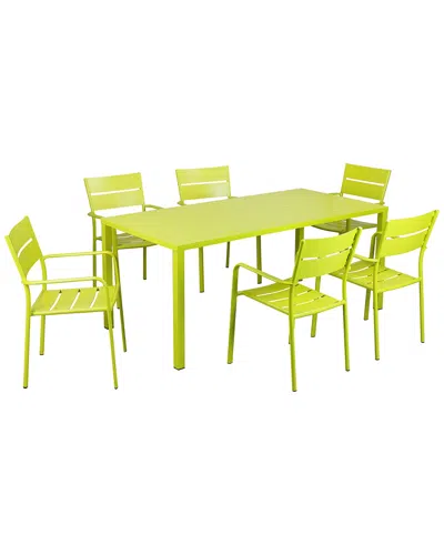 Pangea Home Miami 7pc Outdoor Dining Set In Green