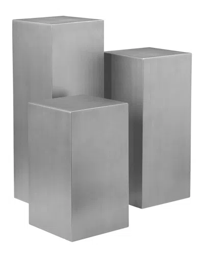 Pangea Home Miami Pedestal Set In Gray