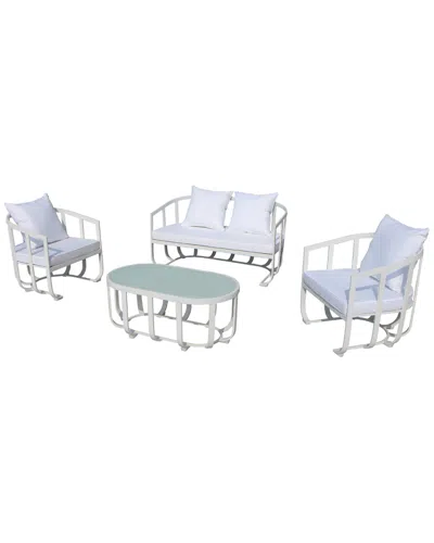 Pangea Home Naples 4pc Sofa Set In Multi