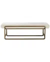 Pangea Home Nik Bench In White
