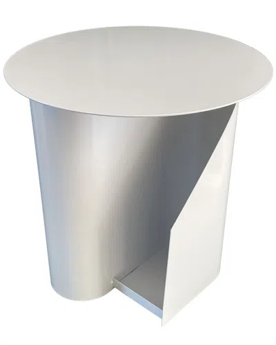 Pangea Home Que Magazine Table In White